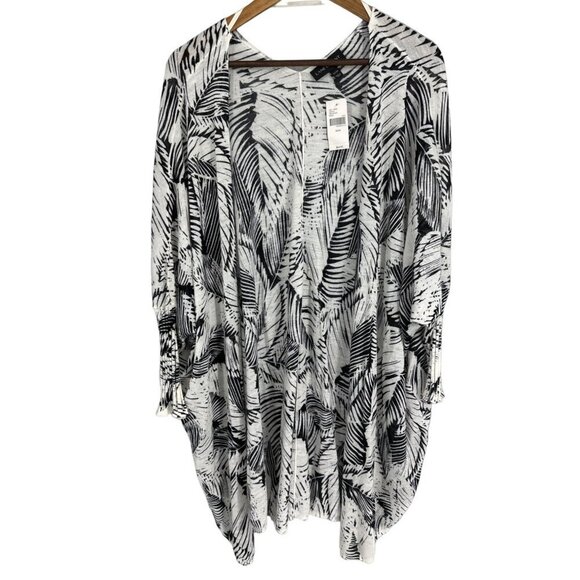 LANE BRYANT Sheer Printed Overpiece Cardigan Sweater Plus Size 22/24 - Picture 1 of 8